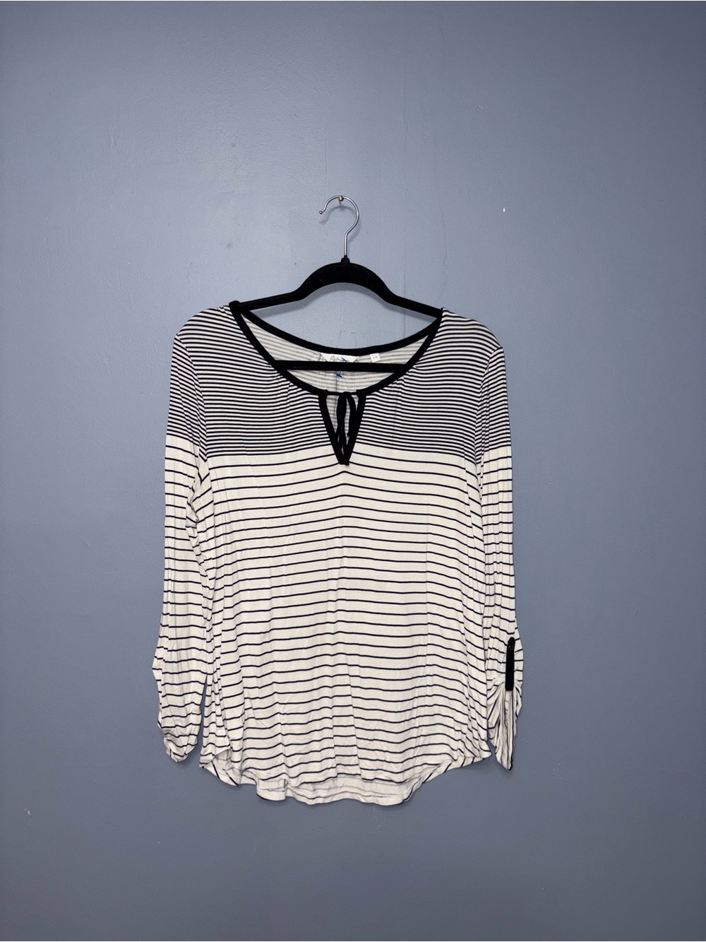 Reitmans | White Striped Longsleeve | Size Large